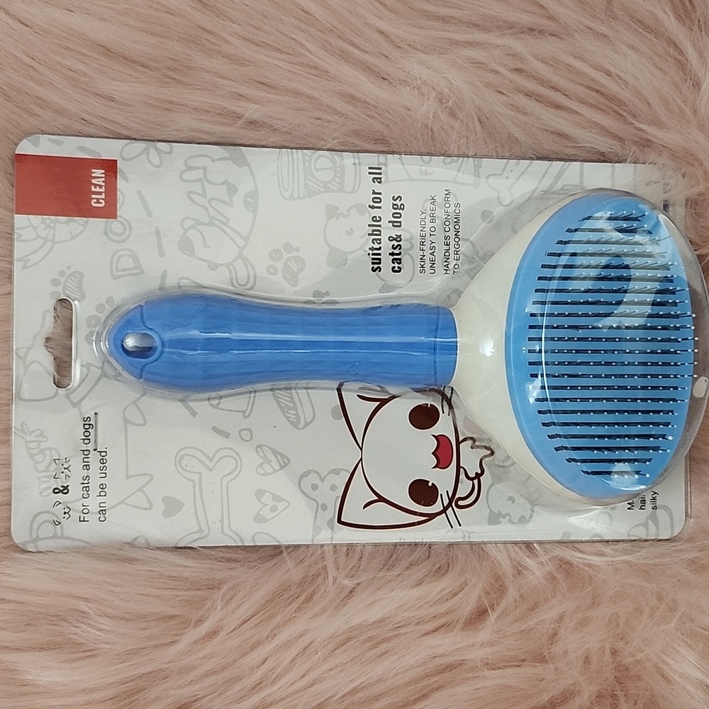 Brand New CLEANPET'S DOG & CAT SELF-CLEANING SLICKER BRUSH